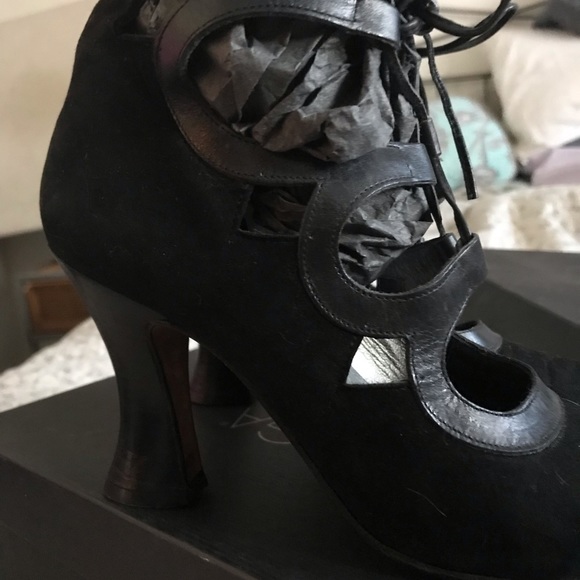 Vintage Via Spiga Suede with leather straps booty - Picture 8 of 8